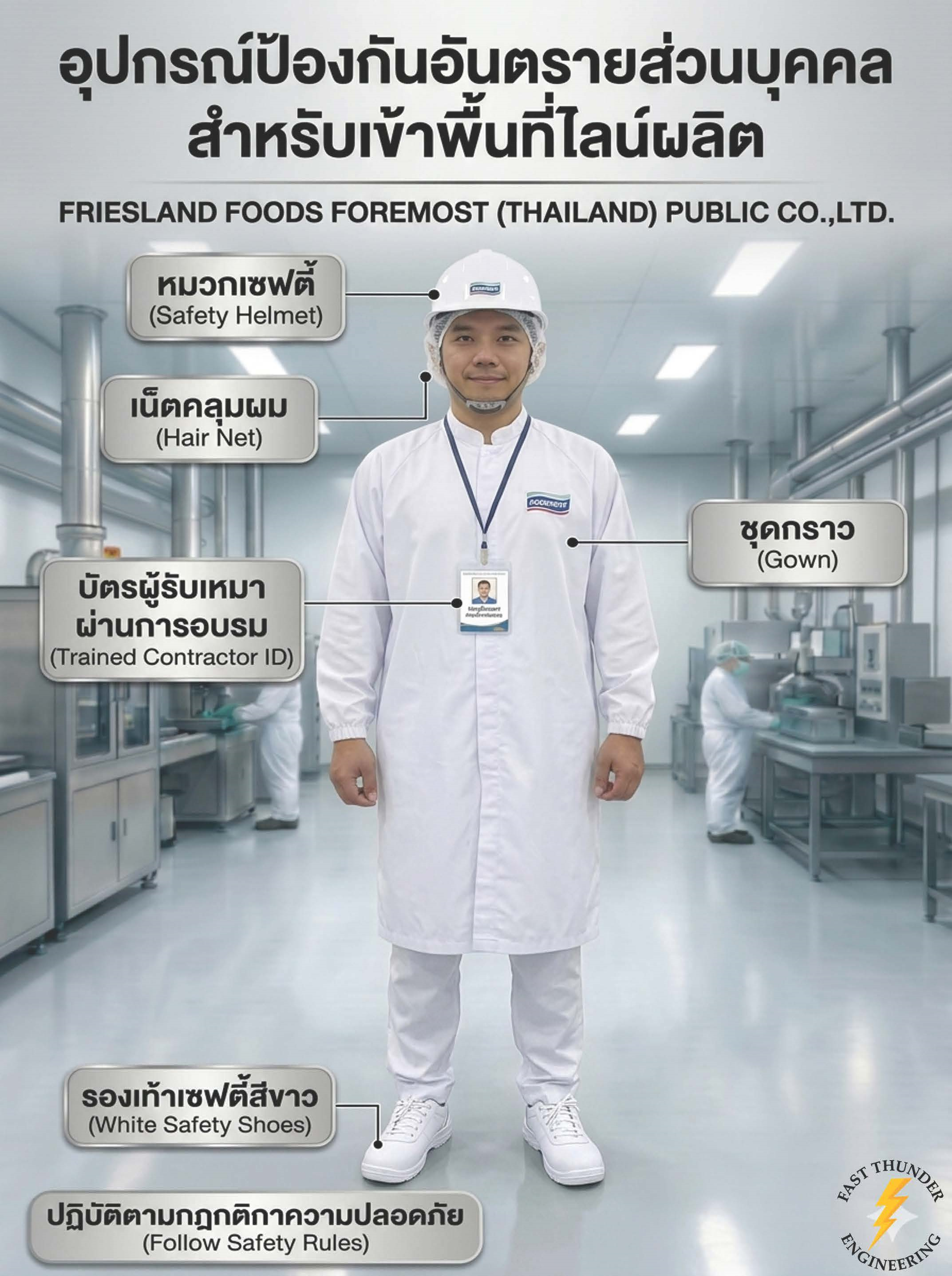 โปสเตอร์ PPE พื้นที่ลูกค้า Foremost