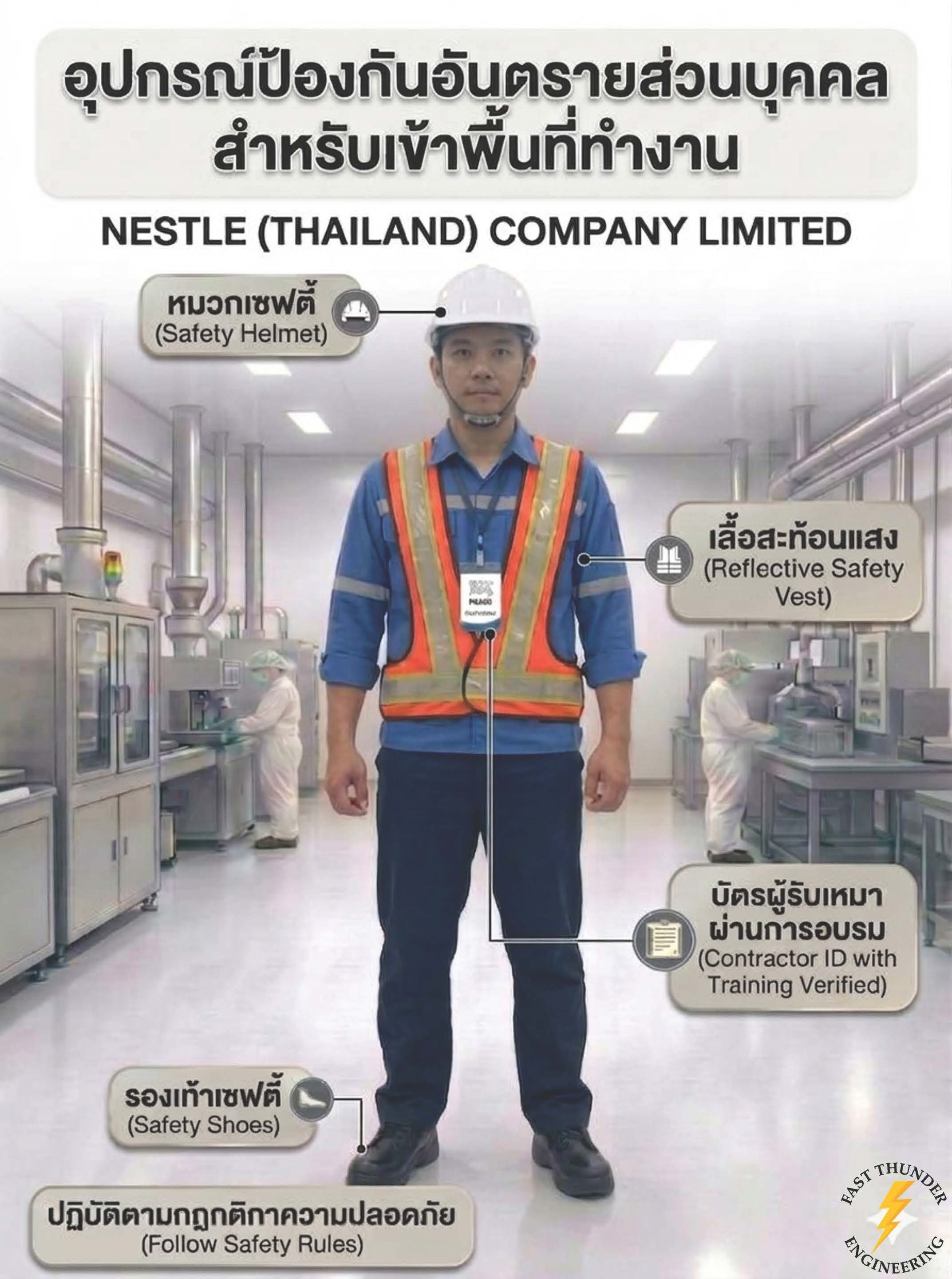 โปสเตอร์ PPE พื้นที่ลูกค้า Nestlé