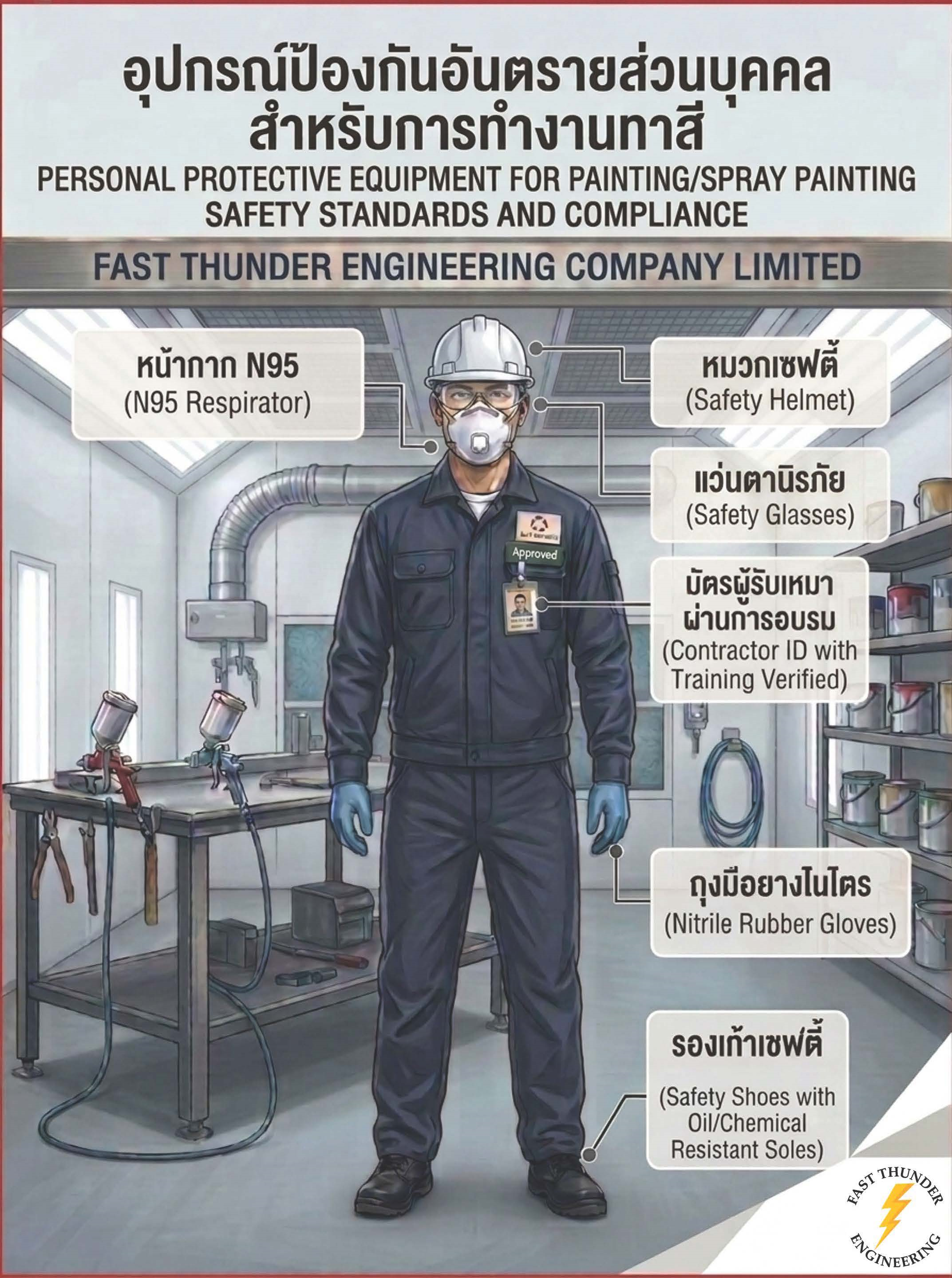 โปสเตอร์ PPE งานทาสี